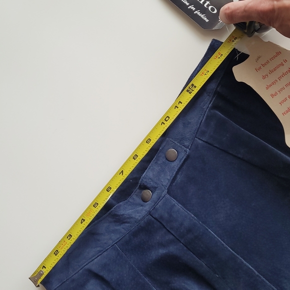 Vintage Mosskito Suede Navy high rise pants large - Picture 8 of 10